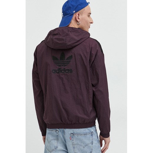 Adidas Originals kurtka męska kolor fioletowy przejściowa oversize S ANSWEAR.com