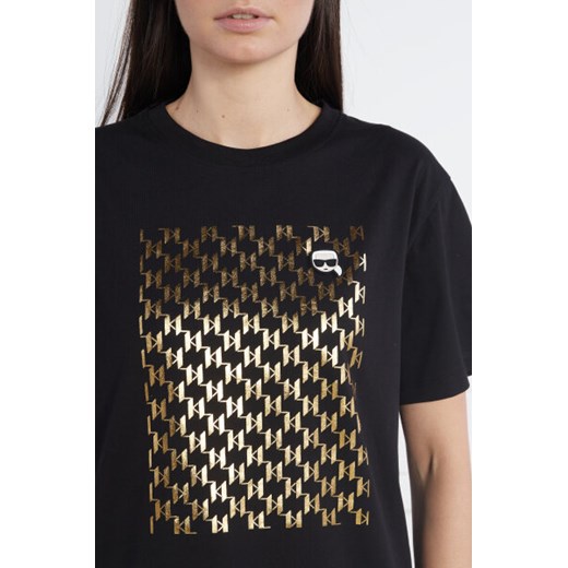 Karl Lagerfeld T-shirt Ikonik Square Monogram | Loose fit Karl Lagerfeld XL promocyjna cena Gomez Fashion Store