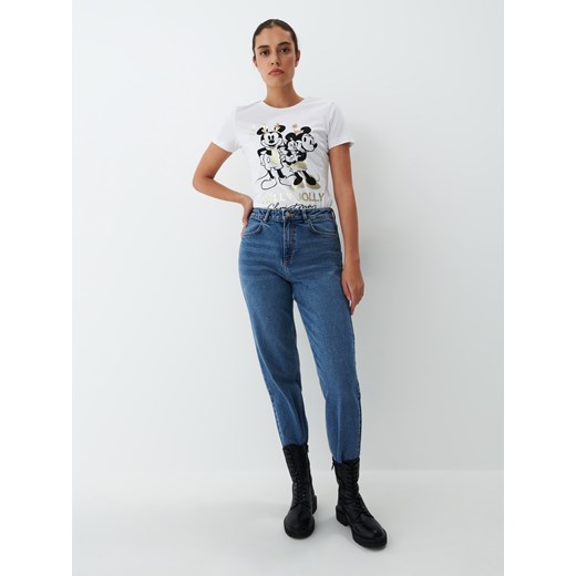 Mohito - Bawełniany t-shirt z Myszką Miki - Biały Mohito M Mohito