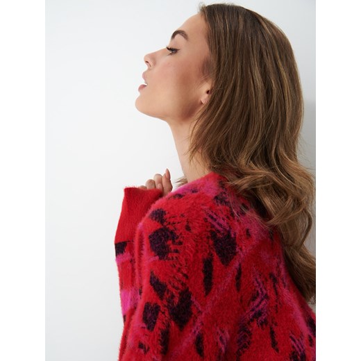 Mohito - Wzorzysty sweter - Czerwony Mohito XS Mohito