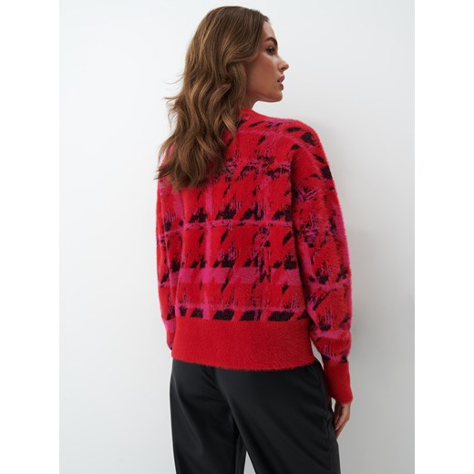 Mohito - Wzorzysty sweter - Czerwony Mohito M Mohito