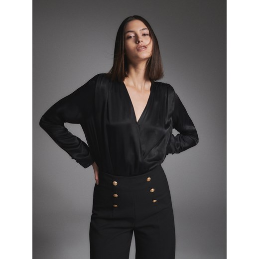 Reserved - Satynowe body - Czarny Reserved L Reserved