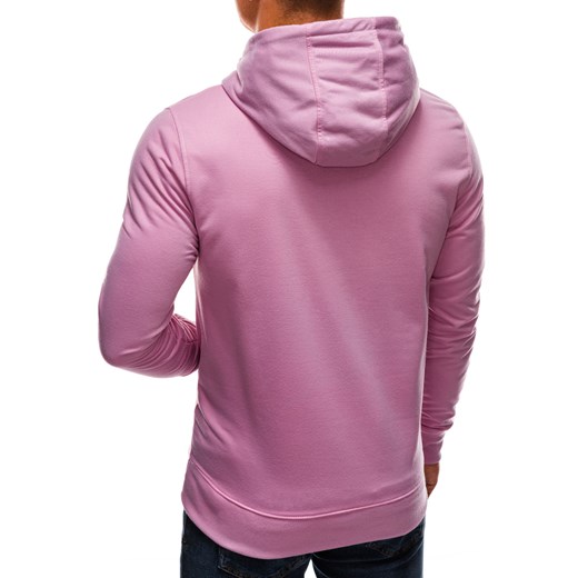 Bluza męska z kapturem 1352B - różowa Edoti.com XL wyprzedaż Edoti