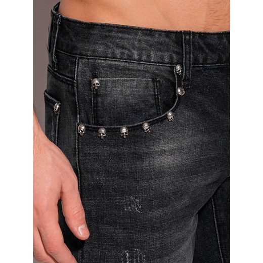 Spodnie męskie jeansowe 1304P - czarne Edoti.com 30 Edoti