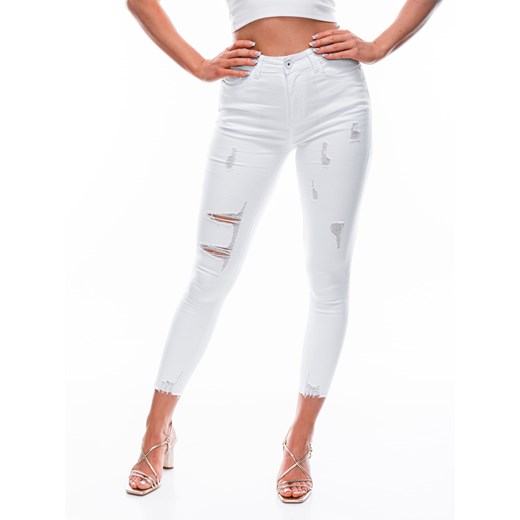 Spodnie damskie jeansowe 152PLR - białe Edoti.com 42 Edoti wyprzedaż