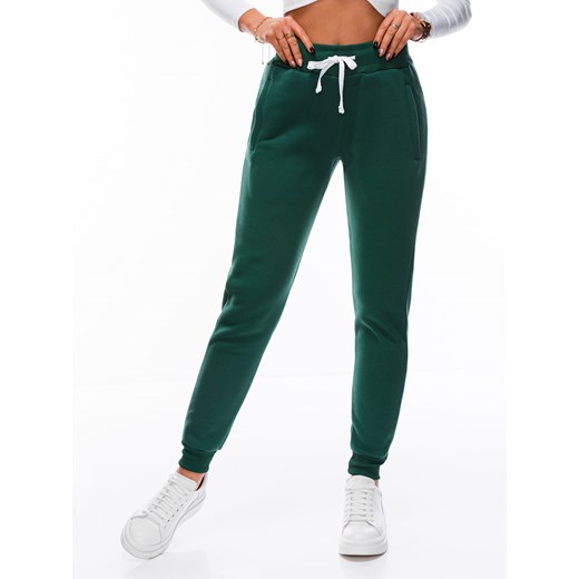Spodnie damskie dresowe 070PLR - zielone Edoti.com XXL okazja Edoti