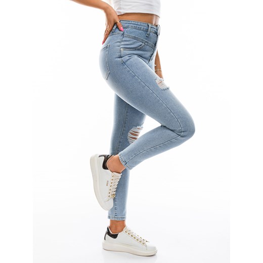 Spodnie damskie jeansowe 143PLR - niebieskie Edoti.com S okazja Edoti