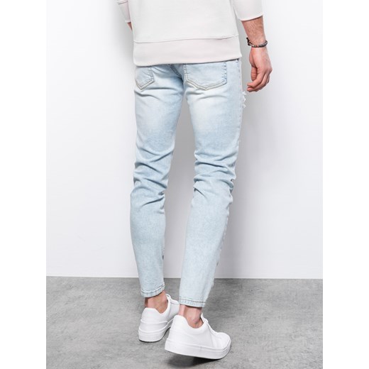 Spodnie męskie jeansowe II gatunek 1020P - jasnoniebieskie Edoti.com M okazyjna cena Edoti