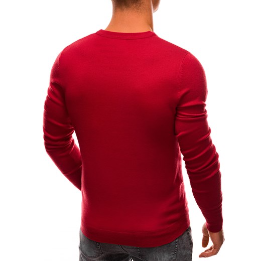 Sweter męski 199E - czerwony Edoti.com L Edoti
