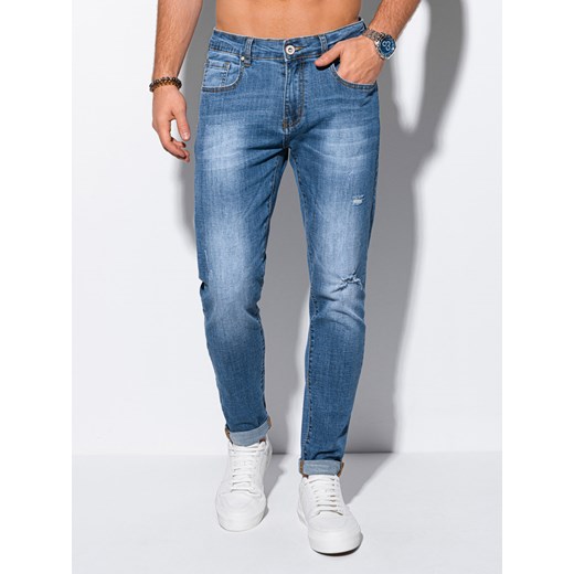 Spodnie męskie jeansowe 1141P - niebieskie Edoti.com 29 Edoti wyprzedaż