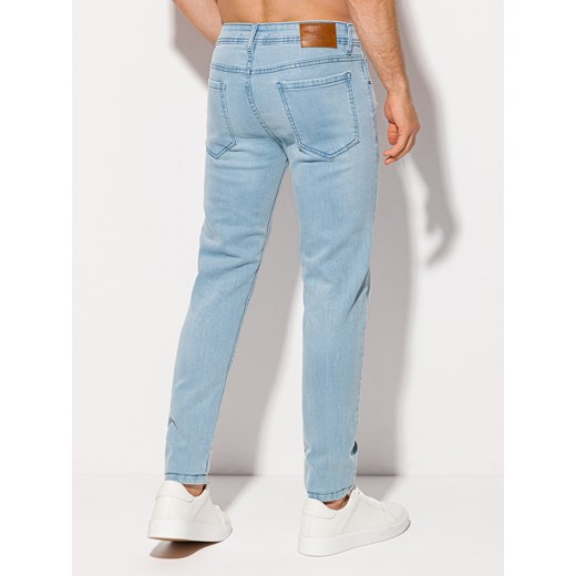 Spodnie męskie jeansowe 1213P - jasnoniebieskie Edoti.com XXL wyprzedaż Edoti