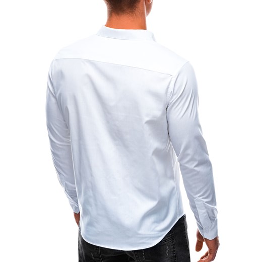 Koszula męska z długim rękawem 597K - biała Edoti.com XXL Edoti
