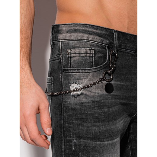 Spodnie męskie jeansowe 1306P - czarne Edoti.com 33 Edoti