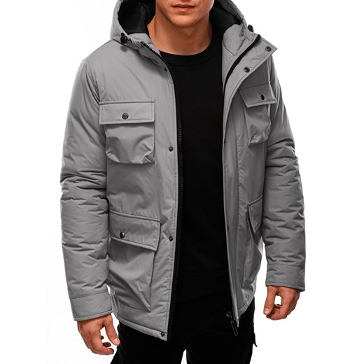 Kurtka męska zimowa 530C - szara Edoti.com XXL promocja Edoti