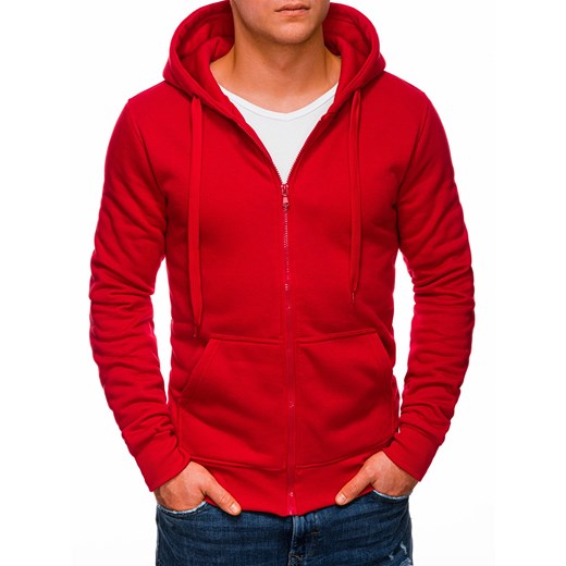 Bluza męska rozpinana z kapturem 895B - czerwona Edoti.com XL Edoti