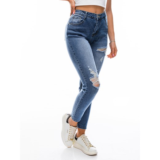 Spodnie damskie jeansowe 142PLR - niebieskie Edoti.com 34 okazyjna cena Edoti