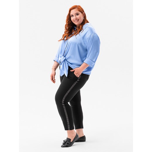 Spodnie damskie legginsy Plus Size 159PLR - czarne Edoti.com 40/42 Edoti promocja