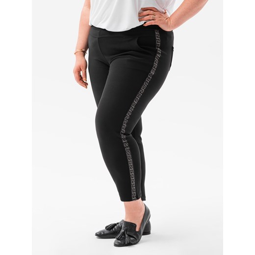 Spodnie damskie legginsy Plus Size 159PLR - czarne Edoti.com 40/42 wyprzedaż Edoti
