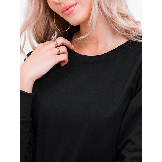 Bluza damska bez kaptura 040TLR - czarna Edoti.com S okazja Edoti