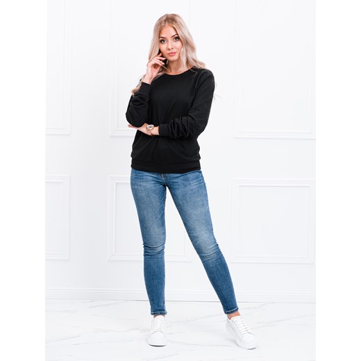 Bluza damska bez kaptura 040TLR - czarna Edoti.com M okazyjna cena Edoti