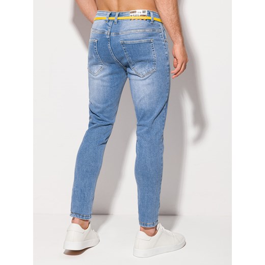 Spodnie męskie jeansowe 1218P - jasnoniebieskie Edoti.com 28 promocja Edoti