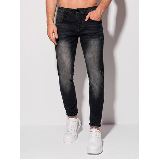 Spodnie męskie jeansowe 1302P - czarne Edoti.com 31 Edoti