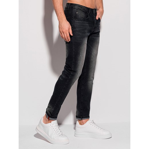 Spodnie męskie jeansowe 1302P - czarne Edoti.com 32 Edoti