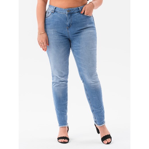 Spodnie damskie jeansowe Plus Size 161PLR - niebieskie Edoti.com 42 wyprzedaż Edoti