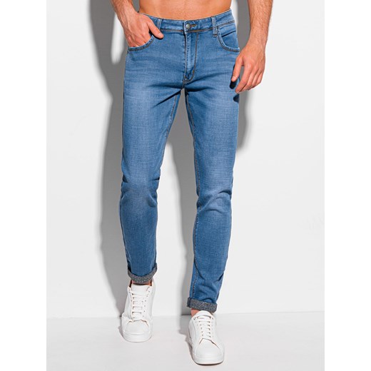 Spodnie męskie jeansowe 1101P - niebieskie Edoti.com 30 Edoti okazja