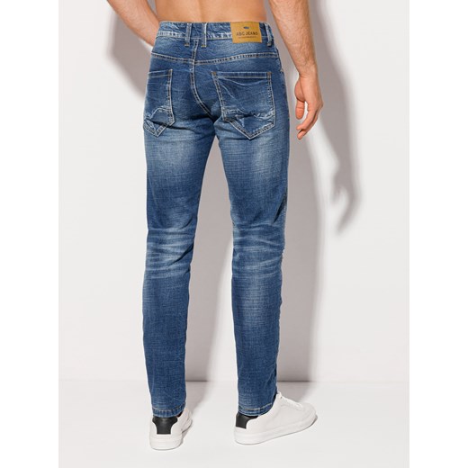 Spodnie męskie jeansowe 1219P - ciemnoniebieskie Edoti.com 30 okazyjna cena Edoti