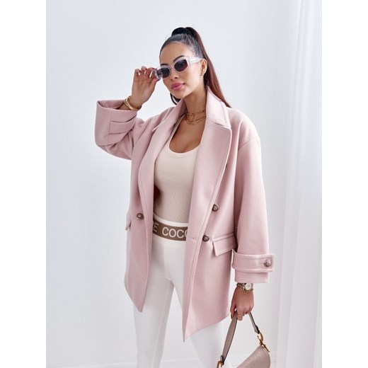 Płaszcz Cocomore Look Różowy Lisa Mayo L okazyjna cena Lisa Mayo