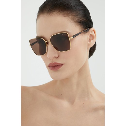 VOGUE okulary przeciwsłoneczne damskie kolor brązowy ze sklepu ANSWEAR.com w kategorii Okulary przeciwsłoneczne damskie - zdjęcie 147975705