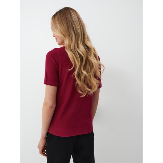 Mohito - Błyszcząca bluzka z krótkim rękawem - Różowy Mohito XS Mohito