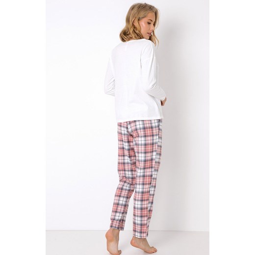 Aruelle piżama damska Kaira Long, Kolor biało-różowy, Rozmiar XXL, Aruelle ze sklepu Intymna w kategorii Piżamy damskie - zdjęcie 147994988