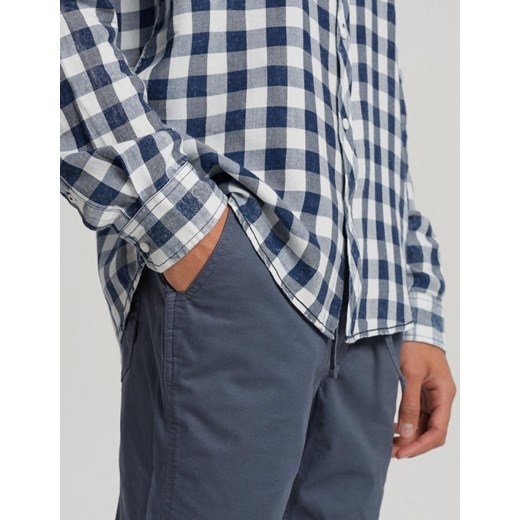 Spodnie męskie niebieskie Diverse z elastanu 