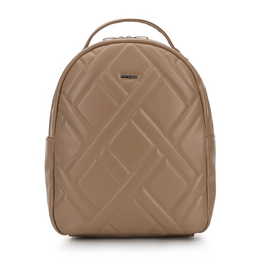 Damski plecak z ekoskóry z geometrycznym pikowaniem ze sklepu WITTCHEN w kategorii Plecaki - zdjęcie 148012945