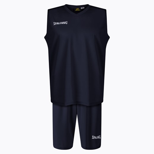Komplet do koszykówki męski Spalding Atlanta 21 spodenki + koszulka granatowy Spalding M promocja sportano.pl