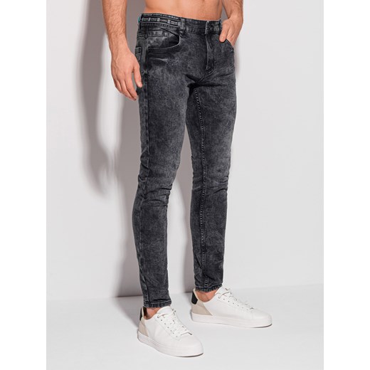 Spodnie męskie jeansowe 1315P - czarne Edoti.com 36 Edoti