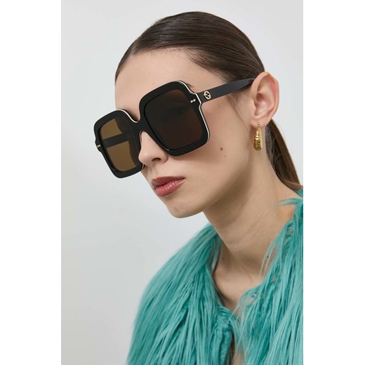 Gucci okulary przeciwsłoneczne GG1241S damskie kolor czarny Gucci 56 ANSWEAR.com