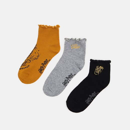 Sinsay - Skarpetki bawełniane Harry Potter 3 pack - Wielobarwny Sinsay 36-38 Sinsay