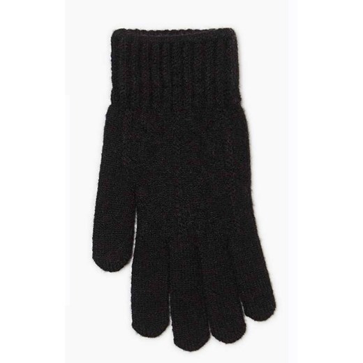 Klasyczne dzianinowe rękawiczki w kolorze czarnym 3901, Kolor czarny, Rozmiar uniwersalny Primodo