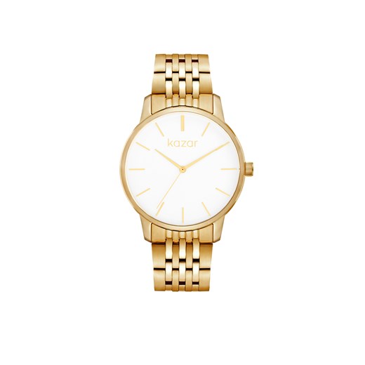 Zegarek damski ze złotą bransoletą i minimalistyczną tarczą Kazar Kazar