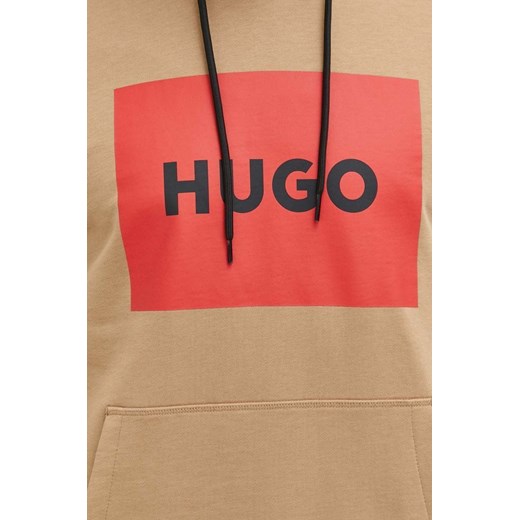 Beżowa bluza męska Hugo Boss w nadruki