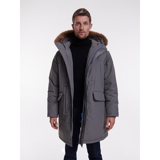 Reserved - PREMIUM Techniczna parka z wypełneniem z recyklingu - Szary Reserved M Reserved