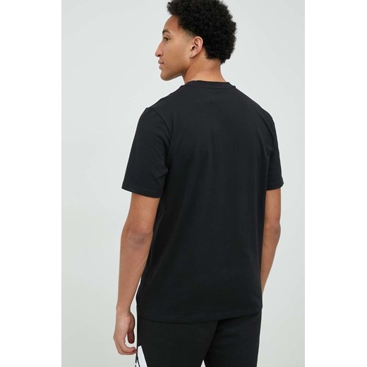 Adidas t-shirt bawełniany kolor czarny z aplikacją M ANSWEAR.com