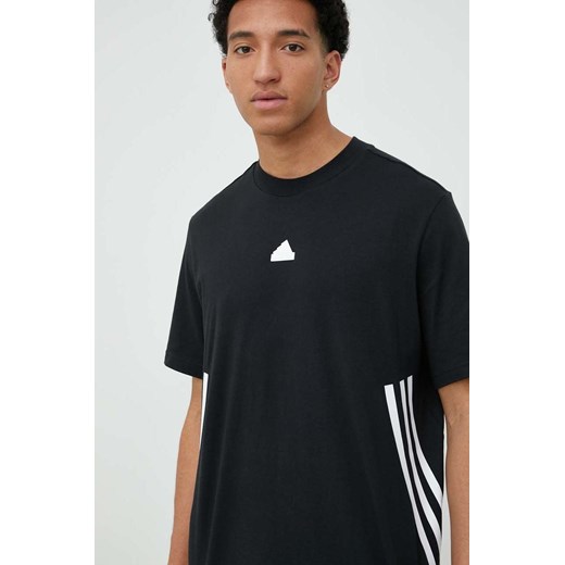 Adidas t-shirt bawełniany kolor czarny z nadrukiem XL ANSWEAR.com