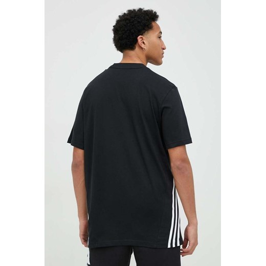 Adidas t-shirt bawełniany kolor czarny z nadrukiem L ANSWEAR.com