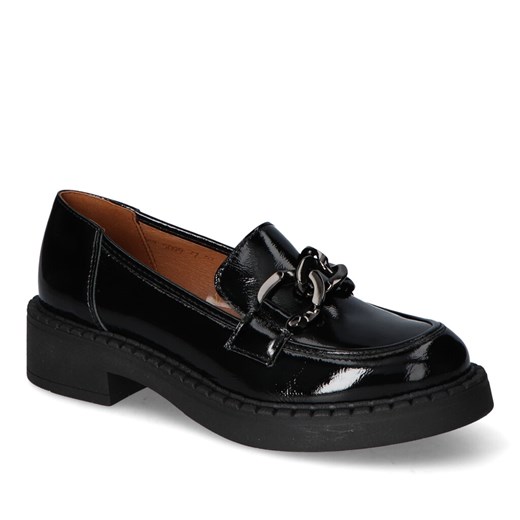 Mokasyny Gamis 5245/A128/2 Czarne Lakier ze sklepu Arturo-obuwie w kategorii Mokasyny damskie - zdjęcie 148145778