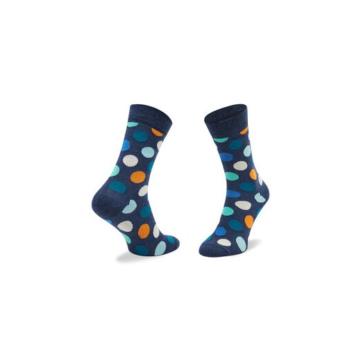 Skarpety Wysokie Unisex HAPPY SOCKS - BD01-605 Granatowy Kolorowy Happy Socks 36/40 promocja eobuwie.pl