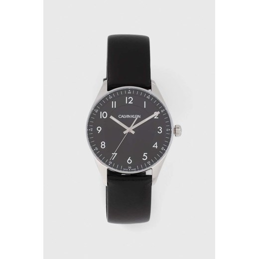Calvin Klein zegarek męski kolor czarny ze sklepu ANSWEAR.com w kategorii Zegarki - zdjęcie 148243309
